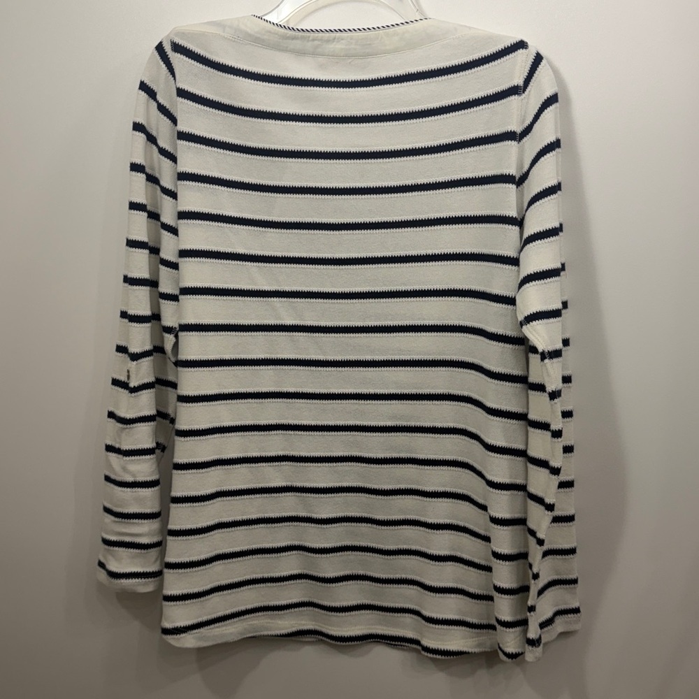 Soft Surroundings Gondola top navy/cream size petite large. NWT - Picture 10 of 10